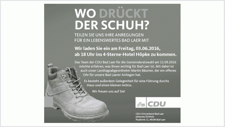 WO DRÜCKT DER SCHUH?